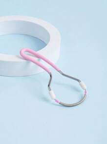 1 pieza Removedor de vello facial, depilación de vello por hilos de muelle para labios, mentón, cara y cuello, cuidado personal esencial, (rosa), productos y accesorios para el cabello para barbería, salón de belleza y artículos de viaje esenciales