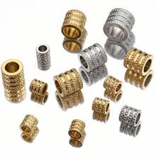 20pcs Stainless Steel Mesh Beads, Gold Color Large Hole Beads Suitable For DIY Necklace, Bracelet, Jewelry Making - Multicolor - View 6