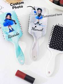 1pcAir Cushion Comb Air Bag Comb For Girls Comb Long Hair Anti-Knot Wind Anti-Static Hair Comb Text Customized Picture