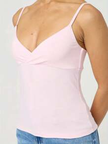 Women's Y2K Cami Tank Tops Solid Color/Floral/Fruit Spaghetti Strap V Neck Camisole Crop Tops Sexy Backless Sleeveless Slim Fit Vest Shirt Summer Going Out Tops Aesthetic Clothes Streetwear - Hồng - Xem 4