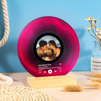Discos de vinilo personalizados, discos de vinilo decorativos con fotos personalizadas, regalos personalizados para parejas, placas de canciones personalizadas de acrílico, decoración del hogar para músicos, regalos de San Valentín, cumpleaños, graduación, renovación del hogar, artesanías personalizadas, ambiente cálido, hogar y vida, ambiente navideño en el hogar, recuerdos, reutilizables, adorables, de alta calidad, vida elegante, vida artística