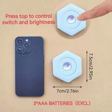 1个电池供电的触摸式LED壁灯，日落灯造型，可安装在墙柜上，营造氛围，适用于厨房、卧室、衣柜等场所，也可作为夜灯装饰，用于摄影/自拍/派对装饰，或作为情人节氛围装饰。 - 多色 - 查看 5