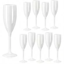 Reusable Party Wine Glasses, Pink Smooth Champagne Flutes For Wedding Anniversary Celebration, Shatterproof Bridesmaid Bridal Shower Champagne Glasses