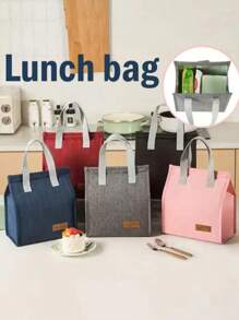 1 件可重复使用的保温午餐袋，厚铝箔午餐盒袋，适用于教室、大学、厨房储存和整理、厨房配件、办公室、学校、圣诞礼物