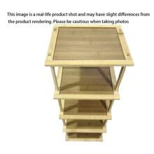 1pc DIY Simple Thick Bamboo Shoe Rack, Household Entryway Indoor Multi-Layer Easy Shoe Cabinet