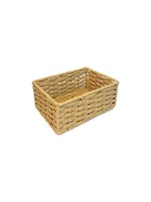 Cestino intrecciato per uso domestico, cestino di immagazzinaggio intrecciato con corda di carta, adatto per salotto, camera da letto, per contenere giochi di bambini, cestino di immagazzinaggio da tavolo
