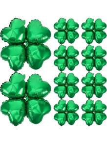 Pack Of 6/12, St Patricks Day Balloons - 18 Inch, Shamrock Balloons | 4 Leaf Clover Balloons For St Patricks Day Decorations | Lucky Balloons For Shamrock Decorations | St Patricks Balloons - 綠色 - 查看 1