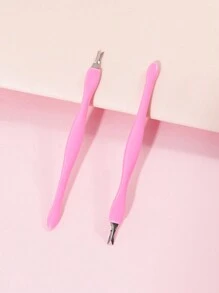 100 piezas Cortador de cutículas con forma de V, horquilla con forma de V para cutículas, eliminador de cutículas, herramienta de doble cabeza en forma de V para el cuidado de uñas y pies, herramienta de cuidado para el hogar y el salón de uñas. 90/80/70/60/50/40/30/20/10/1 pieza