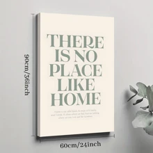 1pc Framed Canvas Poster, No Place Like Home Wall Art Canvas Paintings, Ideal Gift For Bedroom Living Room Corridor, Wall Art, Room Decoration