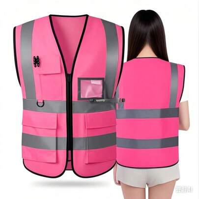 Reflective Vest High Visibility Blank XXXL Motorcycle Jacket Vest Fluorescent Signal For Men Woman