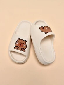 Kids Foam Slippers, Lightweight Anti-Slip Soft Bottom Cute Cartoon, Suitable For Boys & Girls, Comfortable Indoor Home Casual Quick-Dry Slip-On Beach Sandals - Beige - View 6