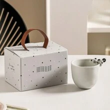 可爱卡通帽子咖啡杯陶瓷水杯情侣杯高品质家用奶茶杯创意陶瓷手柄杯INS风开学礼盒 - 多選 - 查看 9