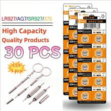 High Capacity 10-50pcs AG7 Alkaline 1.5V Button Cell Battery LR927 LR57 SR927W 399 GR927 G7 Watch Toys Remotes Cameras With 1pc Screwdriver Gift - AG7SR927SW - View 3