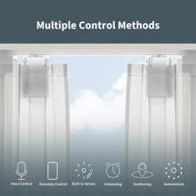 Aqara Smart Curtain Motor E1 Rod Version 1 Pack Requires AQARA Zigbee 3.0 HUB Electric Curtain R For Remote Control And Home Automation Support HomeKit Alexa  Assistant And IFTTT - poleversión - Ver 3