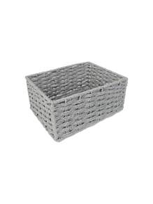 Cestino intrecciato per uso domestico, cestino di immagazzinaggio intrecciato con corda di carta, adatto per salotto, camera da letto, per contenere giochi di bambini, cestino di immagazzinaggio da tavolo