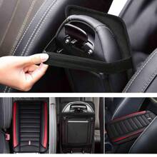 1pc Universal Polyester Y-Shaped Rubber Printed Car Interior Armrest Cover - Comfortable, , Anti-Slip, Easy To Clean And Install Vehicle Accessory