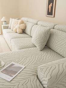 1pc All Season Stretch Sofa Cover Set, Modern Simple Anti-Slip Full Cover Fabric Thickened Sofa Seat Cushion Slipcover, Machine Washable Dust-Proof Non-Fading Home Decor Pet Friendly Protector, Suitable For L-Shaped Sofa And 1/2/3/4 Seater