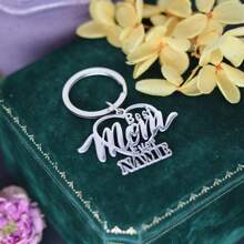 Custom Name Stainless Steel Wedding Key Chain,Gift For Mom ,Large Stainless Steel , Love Key Chain, Personalized Heart, Custom Name Personalized Cute Witch Floral Halloween Stainless Steel Key Chain