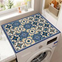 1pc Boho Print Washing Machine Dust Cover Pad,Countertop Absorbent Table Mat,Absorbent & Quick-Dry Fridge Mat, Microwave Oven Dust Cover,Soft Diatom Mud Drainage Pad,Non-Slip Super Absorbent And Wear-Resistant Dish-Washing Dry Pad,19.7*23.6 Inch Modern Washing Machine & Dryer Top Cover,Suitable For Laundry Room And Kitchen For School,Office,Household,Travel,Bag,Organizer,Storage