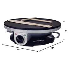 Crepe Maker - 13 Inch Crepe Maker & Electric Gdle & Non-Stick Pancake Maker-Crepe Pan Silver-A - 彩色 - 查看 6