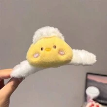 1 件可爱卡通毛绒爪夹发夹，可爱的熊和兔子设计，适合秋冬的甜美发饰，发饰，发爪，爪夹，发夹，发夹，发夹，秋季度假装扮女士