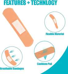 80/40 Pack Eight Specifications, Flexible Adhesive Bandages Variety Bandages Pack Assorted Sizes Fingertip Bandages Waterproof Bandages Breathable Adhesive Bandages For Emergency Kit Bag