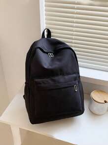 Casual Large Capacity Backpack Fashionable Simple School Bag Travel Backpack Unisex Student Backpack Perfect Christmas Gift For Friends, Mom, Teachers, School Supplies, School Backpack, Backpack For School, Back To School Backpack, School Bookbag, Big Backpack, Backpack School, Back To School Bags, Lightweight, Portable, Suitable For Teen Girls Women College Students, Rookies & White-Collar Workers, Perfect For Back To School, First Day Of School, College, Middle School, High School - View 3