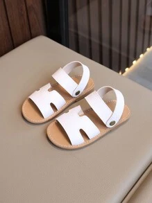 2025 新款夏季儿童凉鞋，软底防滑幼儿沙滩鞋，时尚宝宝婴儿凉鞋，男童女童 - 白色 - 查看 2