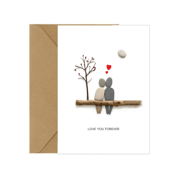 Jahrestags-Karte für Paar Ehemann Ehefrau, Glückwunschkarte zum Hochzeitstag für ihn, romantische Hochzeitstags-Karte, Valentinstag-Karte