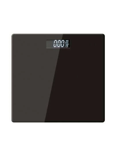 Báscula de baño de peso digital Tecnología de pasos de báscula inteligente con LCD fácil de leer, báscula digital perfecta para el hogar de hasta 400 libras, báscula de peso de alta precisión en negro