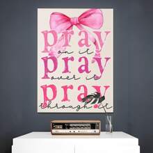 1pc Framed Canvas Poster Christian Wall Art Canvas Paintings, Ideal Gift For Bedroom Living Room Corridor, Wall Art, Wall Decor,  Room Decoration - Black - View 2