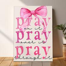 1pc Framed Canvas Poster Christian Wall Art Canvas Paintings, Ideal Gift For Bedroom Living Room Corridor, Wall Art, Wall Decor,  Room Decoration - Black - View 3