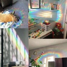 SHAWULA 25 PIEZAS Pegatinas opacas para ventanas con diseño de cielo estrellado para evitar colisiones de pájaros, pegatinas de vinilo prismatizado arcoíris, no adhesivas para decoración de ventanas
