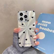 Ốp điện thoại hình trái tim màu bạc lấp lánh họa tiết đĩa CD, phù hợp với 16/7/8/11/12/13/14/15/X/XR/Xs/Plus/Max/SE2 Pro/Pro - Bạc - Xem 8