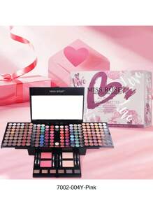MISS ROSE 190-Color High-Quality Professional Makeup Palette Gift Box|Mirror + Full Set Of Brushes|Eye Shadow, Powder, Blush, Eyebrow Powder, Four-In-One Set|Stage-Level Makeup To Daily Nude Makeup|Valentine's Day Gift For Girlfriend/Novice Must-Have - 彩色 - 查看 10