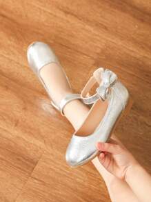 女童平底鞋，银色，儿童鞋，女童鞋，幼儿鞋，四季皆宜 - 銀色 - 查看 7