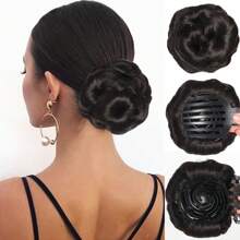 Syntetyczny klips do włosów Chignon Extension Clip In Hair Women Hairpiece Curly Hair Bun Fashion Hair Bag Hair Extension Hair Bands