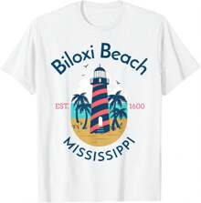 Biloxi Beach Mississippi T-Shirt.Jfif - 白色 - 查看 1