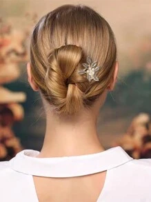 Vintage Hair Side Combs For Women Decorative, Retro Gold Pearl Rhinestone Metal Hair Comb Clips With Teeth Grip Crystal Bridal Hair Piece Pins For Wedding Accessories - Multicolor - View 3