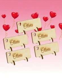 Personalized Wooden Wedding Love Lettering Vertical Wooden Bracket Desktop Decorative Crafts Ornaments Gifts Birthday Graduation
