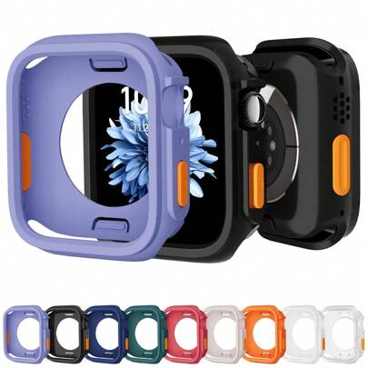 TPU Soft Shell Compatible With Watch 40mm 41mm 44mm 45mm, Breathable Protective Case Cover, Non-Water Resistant Smartwatch Bumper Series 9/8/7/6/5/4/SE