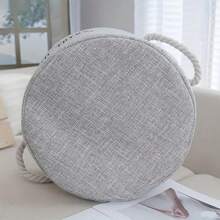 Large Canvas Dog Toy Storage Basket - Spacious Round Pet Toy & Accessory Organizer