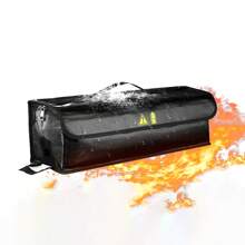 Sturdy Safety Bag For Lithium Battery Storage Water Resistant And Fireproof 490*150*150mm Lithium Battery Explosion-Proof Fireproof Safety Bag Protection UK - Black - View 3