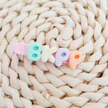 1pc Colorful Mini Alphabet Name Custom Hair Clip, Personalized DIY Cute Gift
