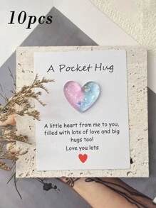 Positive Energy, Emotional Encouragement, Pocket Hug Ombre Heart Design Cards, Home Decor Gifts Suitable For Birthday, Wedding, Valentine's Day Party Gifts For Friends, Family, Couples