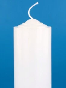 1 Thick Short Cylindrical Large Size Trumpet Ordinary Household Lighting Candles Solid White Odorless,Power Outage,Emergency,Candlelight Dinner Activity Ceremony Home Decoration Wedding Decor Gifts Birthday Graduation - White - View 5