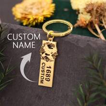 Custom Name Stainless Steel Wedding Key Chain,Gift For Mom ,Large Stainless Steel , Love Key Chain, Personalized Heart, Custom Name Personalized Cute Witch Floral Halloween Stainless Steel Key Chain