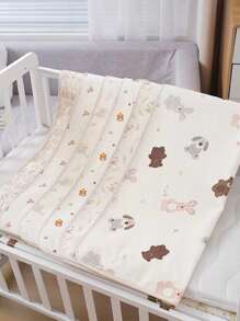 1 件防水透气婴儿床垫，3 层动物图案湿尿布垫，即时吸收无泄漏，可清洗和重复使用，四季皆宜 - 淺杏色 - 查看 3