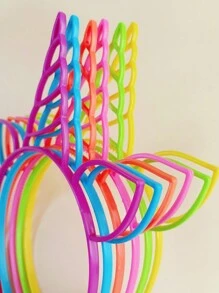6pcs/Set Candy Color Deer Horn Ear Headband, Cartoon Unicorn Hair Accessories For Kids, Fashion Party/Holiday Headdress
