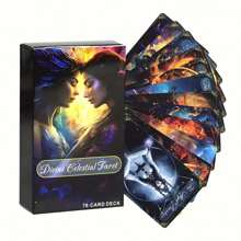 Divine Celestial Tarot Cards-78 Tarot Cards For Divination,Mystical Guidance And Spiritual Insight-Tarot Reading Game With Artistic Images,Tarot Cards For Beginners,Suitable For Adults - Multicolor - View 12